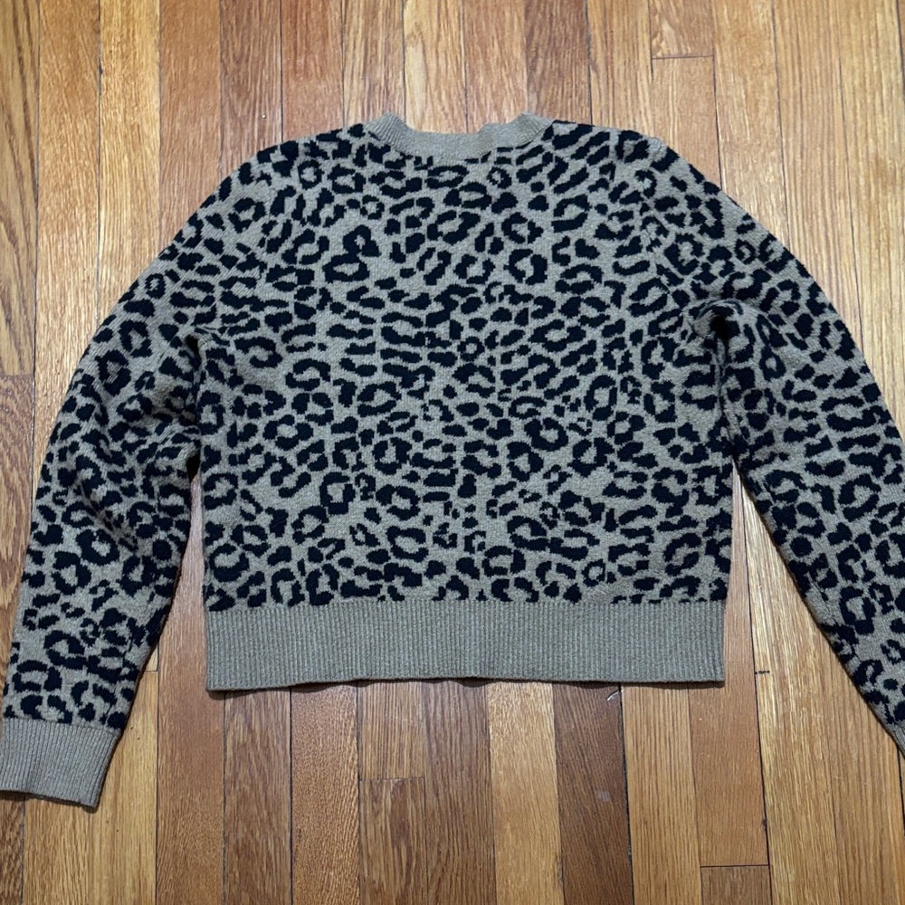 Old Navy Leopard-Print Button Cardigan - Tan & Black - Picture 4 of 6
